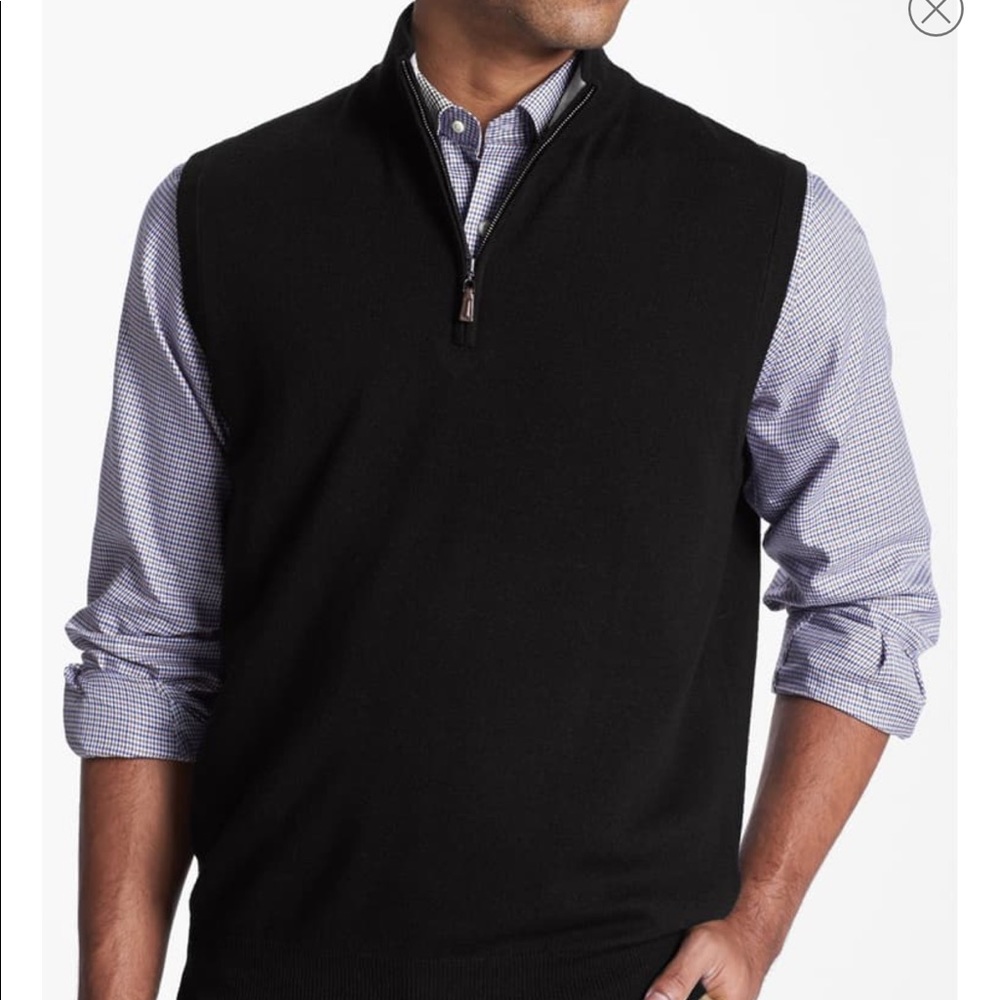 Peter Millar Quarter Zip Merino Wool Sweater Vest